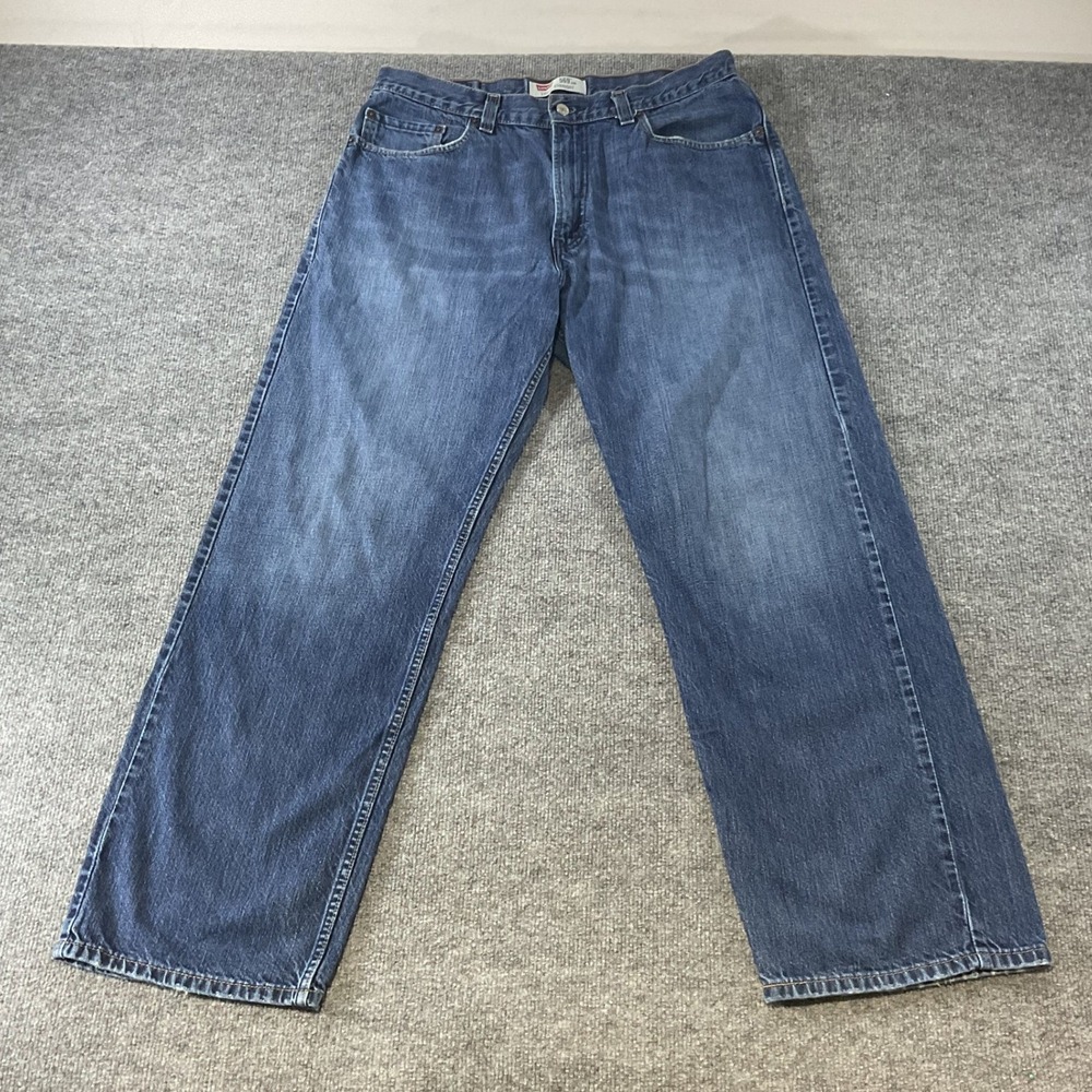 Levis 569 Loose Straight Leg Jeans Mens 34x34 Blue Denim Medium Wash Relaxed Y2K